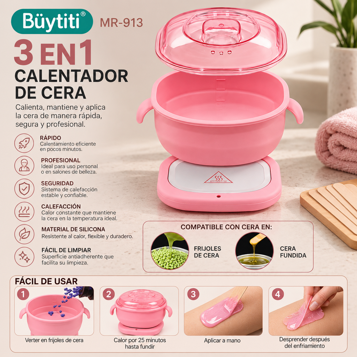 Calentador de Cera Büytiti
