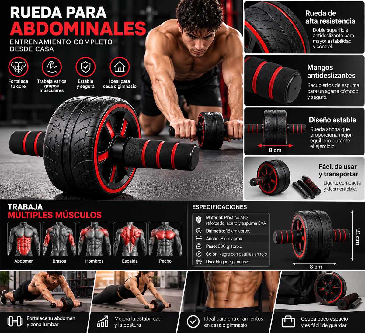 Rueda para abdominales